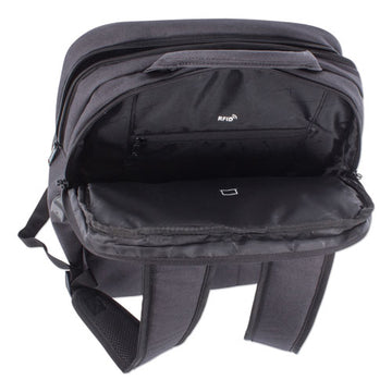 Swiss Mobility Cadence 2 Section Business Backpack, For Laptops 15.6", 6" X 6" X 17", Charcoal freeshipping - TVN Wholesale
